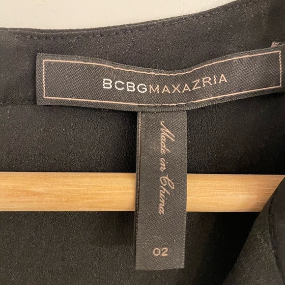 BCBGMaxAzria Suni Jacquard Black Teal Fit & Flare Dress - Picture 8 of 8